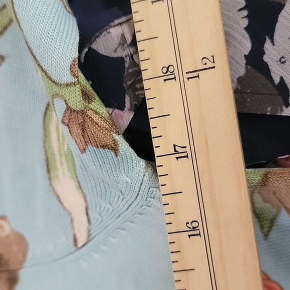 Nwt Silk Club Collection Floral Sweater Silk & Cotton Spring Vintage - Picture 4 of 5